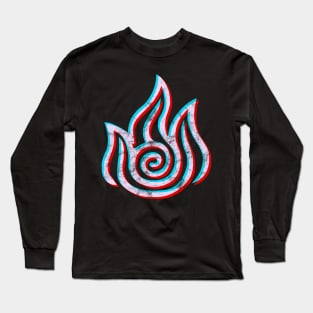 Avatar the Last Airbender Fire Nation Symbol 3D Long Sleeve T-Shirt